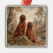 Ierse Setter Metalen Ornament (Voorkant)