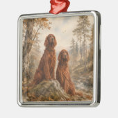 Ierse Setter Metalen Ornament (Links)
