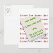 Ierse Setter Naughty Nice Feestdagenkaart (Voorkant / Achterkant)