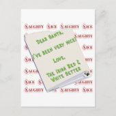 Ierse Setter Naughty Nice Feestdagenkaart (Voorkant)