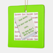 Ierse Setter Naughty Nice Keramisch Ornament (Links)