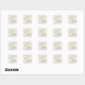 Ierse Setter Naughty Nice Ronde Sticker (Vel)