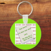 Ierse Setter Naughty Nice Sleutelhanger (Achterkant)
