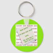 Ierse Setter Naughty Nice Sleutelhanger (Achterkant)