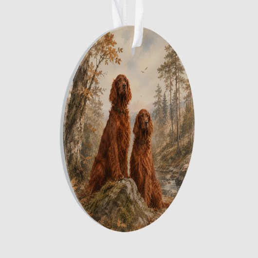 Ierse Setter Ornament (voorkant)