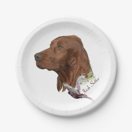 Ierse Setter Papieren Bordje (Voorkant)