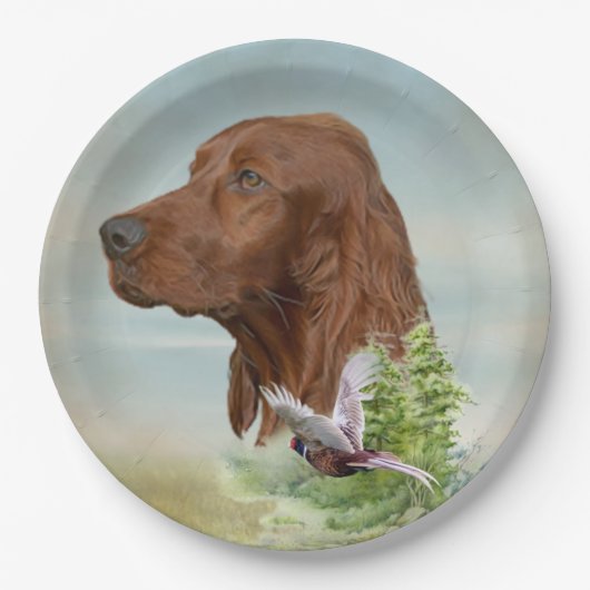 Ierse Setter Papieren Bordje (Voorkant)