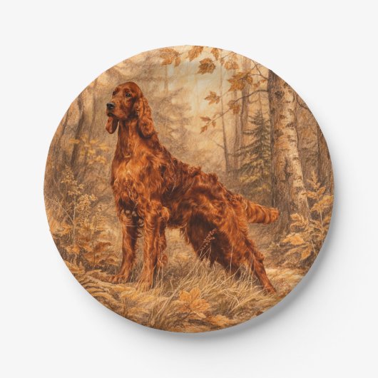 Ierse Setter,  Papieren Bordje (Voorkant)