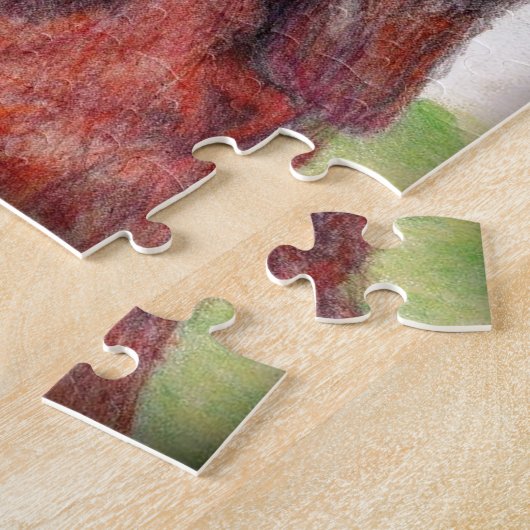 Ierse setter Pet Dog Artwork Painting Legpuzzel (Zijkant)