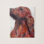 Ierse setter Pet Dog Artwork Painting Legpuzzel (Verticaal)