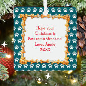 Ierse Setter Puppy Dog Gepersonaliseerde Kerst Metalen Ornament