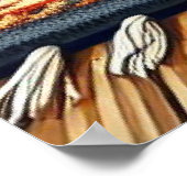 Ierse Setter Puppy Slapen bij een warme open haard Poster (Hoek)