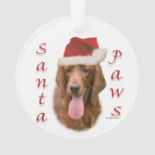 Ierse Setter Santa Paws Ornament (achterkant)