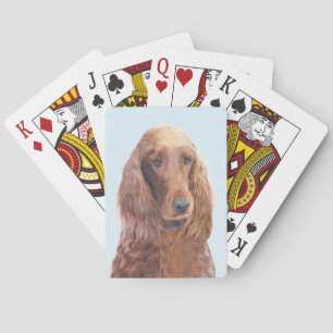 Ierse Setter Schilderij - Mooie Originele Honden K Pokerkaarten