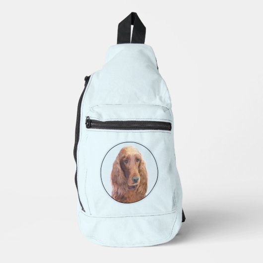 Ierse Setter Schilderij Rood Knuffel Originele Hon Sling Bag (Voorkant)