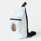 Ierse Setter Schilderij Rood Knuffel Originele Hon Sling Bag (Rechterhoek)