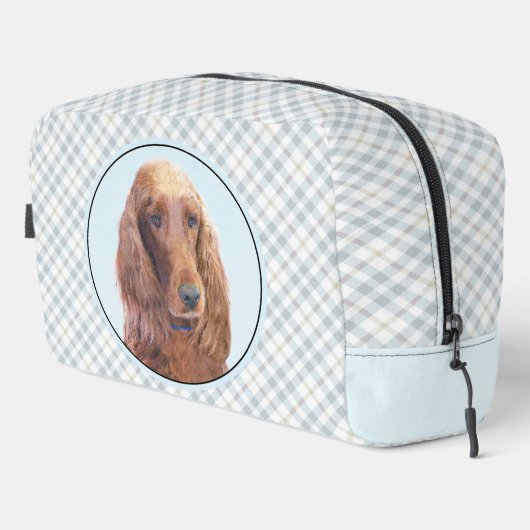 Ierse Setter Schilderij Rood Schattige Originele H Toilettasje (Rechterhoek)