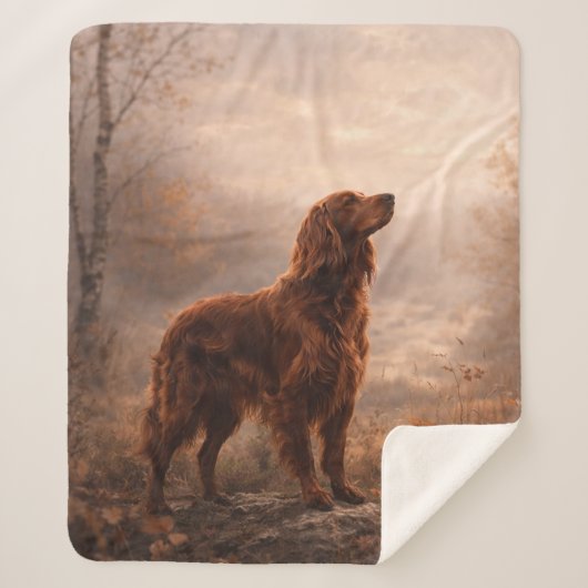 Ierse Setter Sherpa Deken (Voorkant)