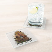 Ierse Setter Tapijt T-Shirt Sleutelhanger Knop Glazen Onderzetter (Schuin)