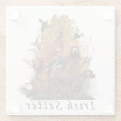 Ierse Setter Tapijt T-Shirt Sleutelhanger Knop Glazen Onderzetter (Achterkant)