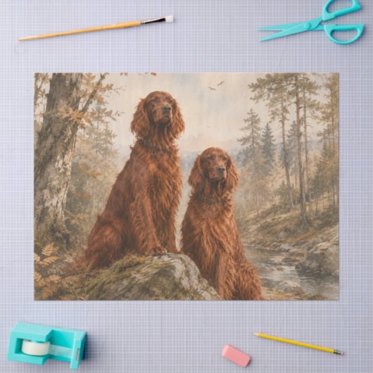 Ierse Setter Tissuepapier (Craft)