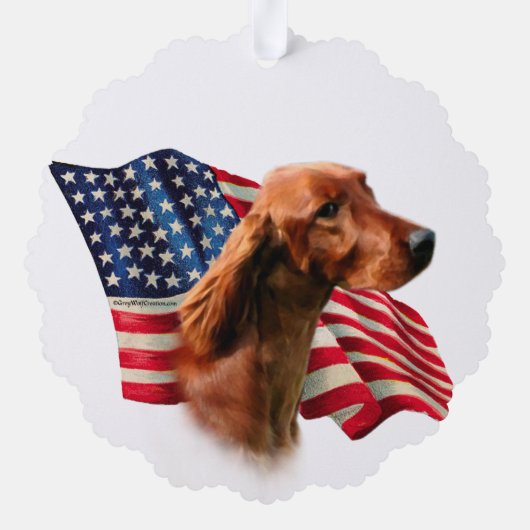 Ierse setter vlag ornament kaart (Achterkant)