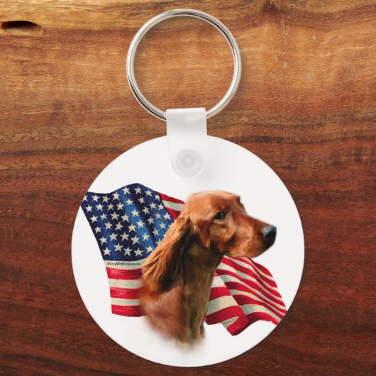 Ierse setter vlag sleutelhanger (Achterkant)