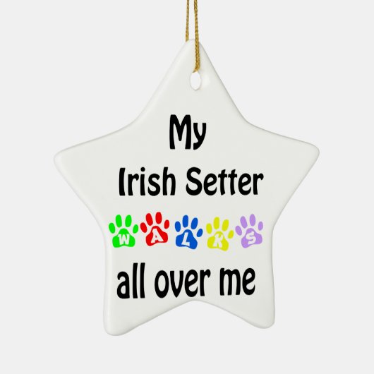 Ierse setter wandelingen ontwerp keramisch ornament (Rechts)