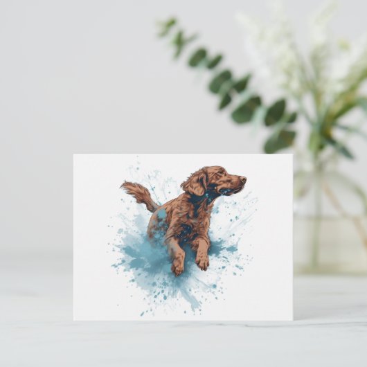 Ierse setter Watersport Briefkaart (Staand voorkant)