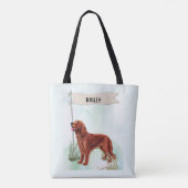 Ierse Setter-waterverf Gepersonaliseerd Draagtas (Achterkant)