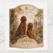 Ierse Setter Wijn Etiket (Enkel label)