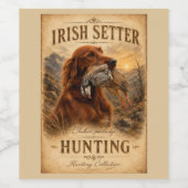 Ierse Setter Wijn Etiket (Enkel label)