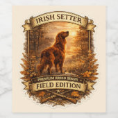 Ierse Setter Wijn Etiket (Enkel label)