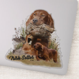 Ierse Setter, Woodcock jagen, Art Sticker