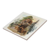 Ierse Setter, Woodcock jagen, Art Tegeltje (Zijkant)