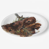 Ierse Setters met fazanten - Passion Hunt Papieren Bordje (Gekanteld)