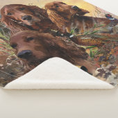 Ierse Setters met fazanten - Passion Hunt Sherpa Deken (3/4)