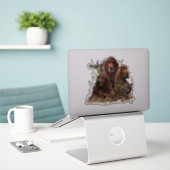 Ierse Setters met fazanten - Passion Hunt Sticker (Laptop op bureau)