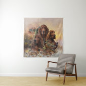 Ierse Setters met fazanten - Passion Hunt Wandkleed (In situ)