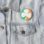 Ierse Shamrock aangepaste knop Ronde Button 5,7 Cm (In situ)