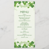 Ierse shamrock bladeren (klaver) Bruiloft Menu (Voorkant)