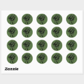 Ierse Shamrock Boeket Groene St. Patrick's Dag  Ronde Sticker (Vel)