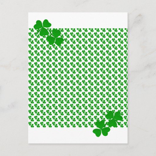 ierse Shamrock Briefkaart (Voorkant)