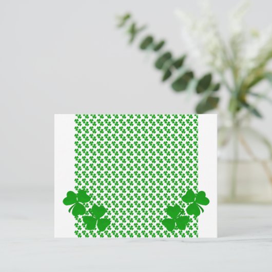 ierse Shamrock Briefkaart (Staand voorkant)