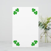 Ierse Shamrock Briefpapier (Staand voorkant)