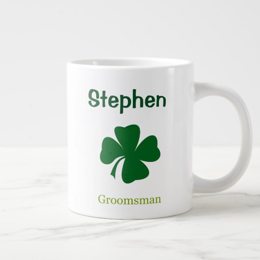 Ierse Shamrock Bruidsjonker Persoonlijke Mok (Rechts)