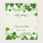 Ierse Shamrock bruiloft dank u Visitekaartje (Buitenkant ongevouwen)