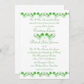 Ierse Shamrock bruiloft Kaart (Voorkant / Achterkant)