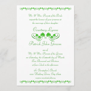 Ierse Shamrock bruiloft Kaart
