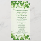 Ierse Shamrock bruiloft programma Programmakaart (Voorkant / Achterkant)